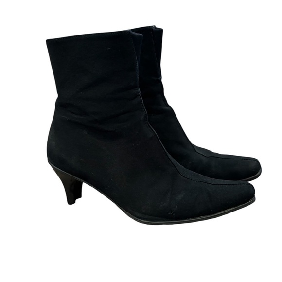 Stuart Weitzman  Women’s Black Neoprene Stretch Ankle Suede Sock Bootie Size 8m - Picture 2 of 7